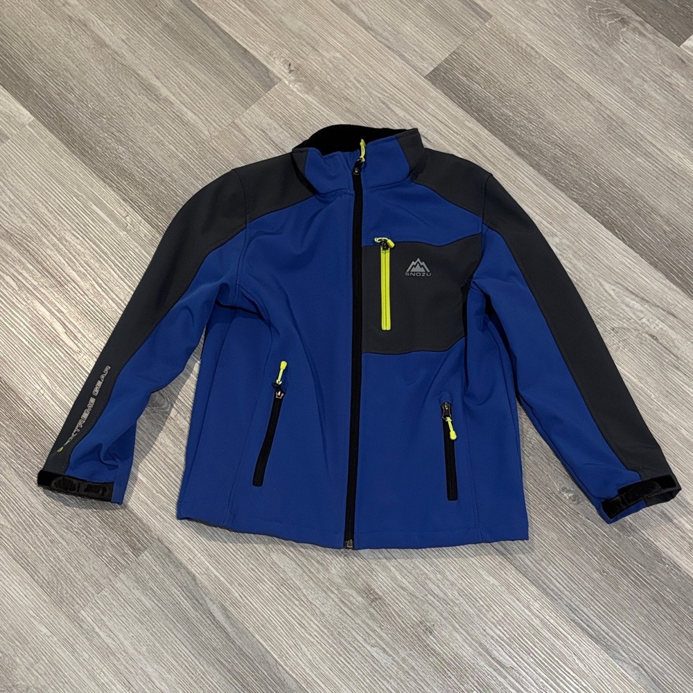 Kids Blue and Black Soft Shell Jacket